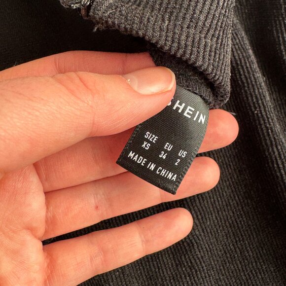 Shein Black Corduroy Chain Mini Skirt - Picture 7 of 7